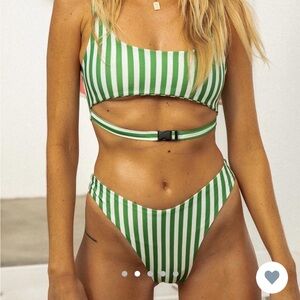 Princess Polly “Katka Mint Stripe” Bikini Set